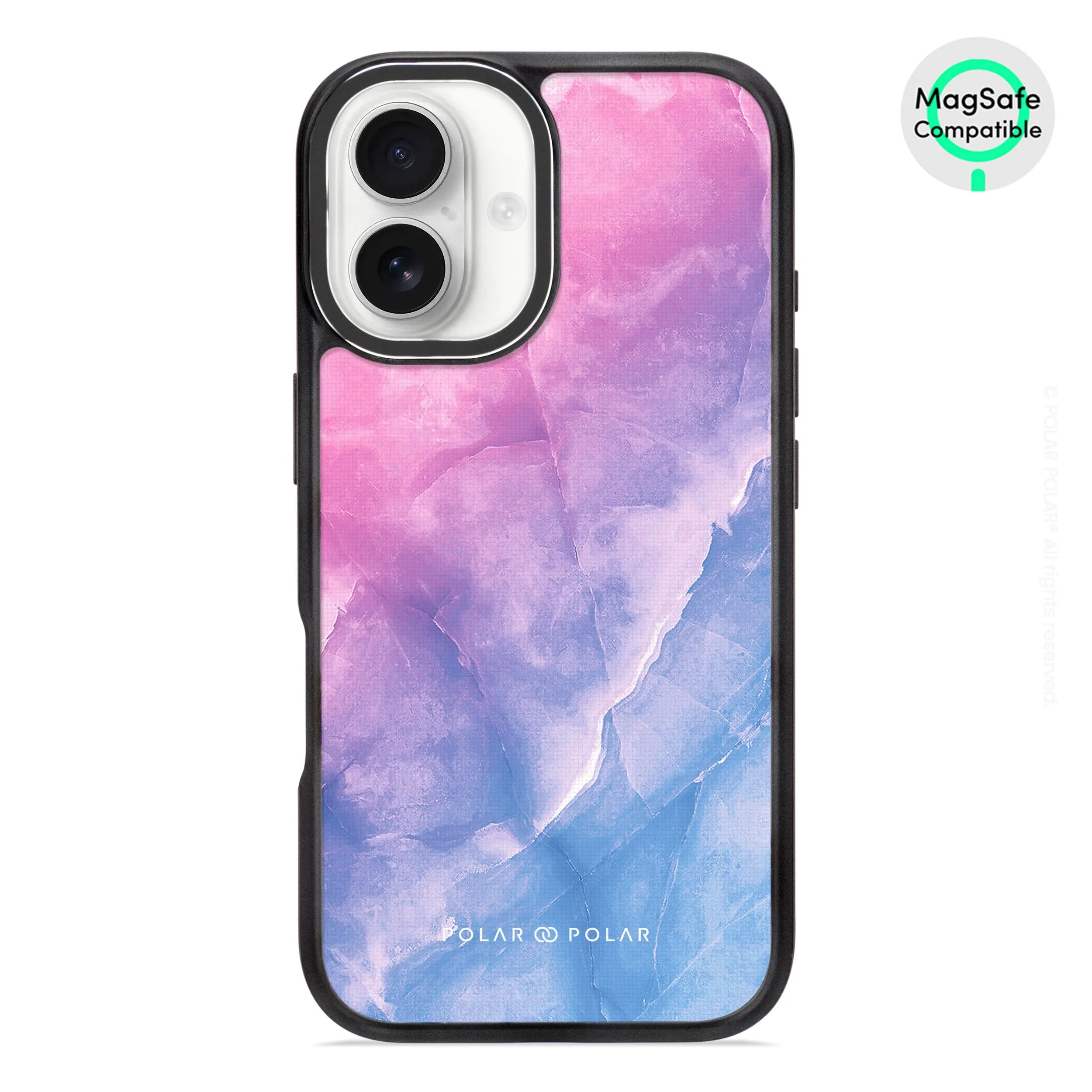 Sweet Rainbow - iPhone 16 Frosted Black Bumper MagSafe Case