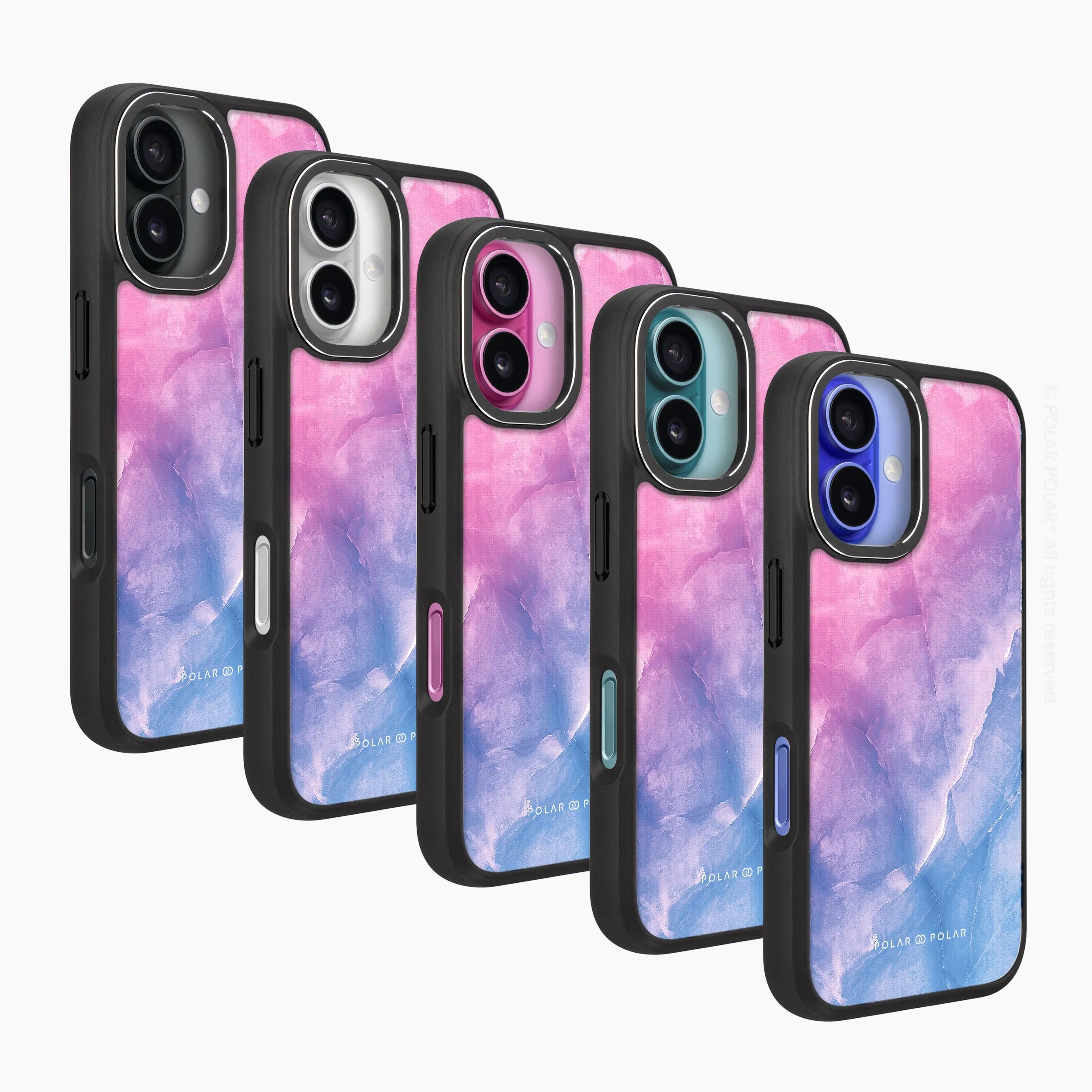 Sweet Rainbow - iPhone 16 Frosted Black Bumper MagSafe Case