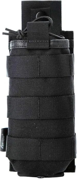 Tactical Universal Radio Holster/Radio Pouch Holder Case Bag Military Molle Radio Case for Pofung Motorola Midland CB Walkie Talkies Compatible with 5.11 Bags (Black) by LUITON