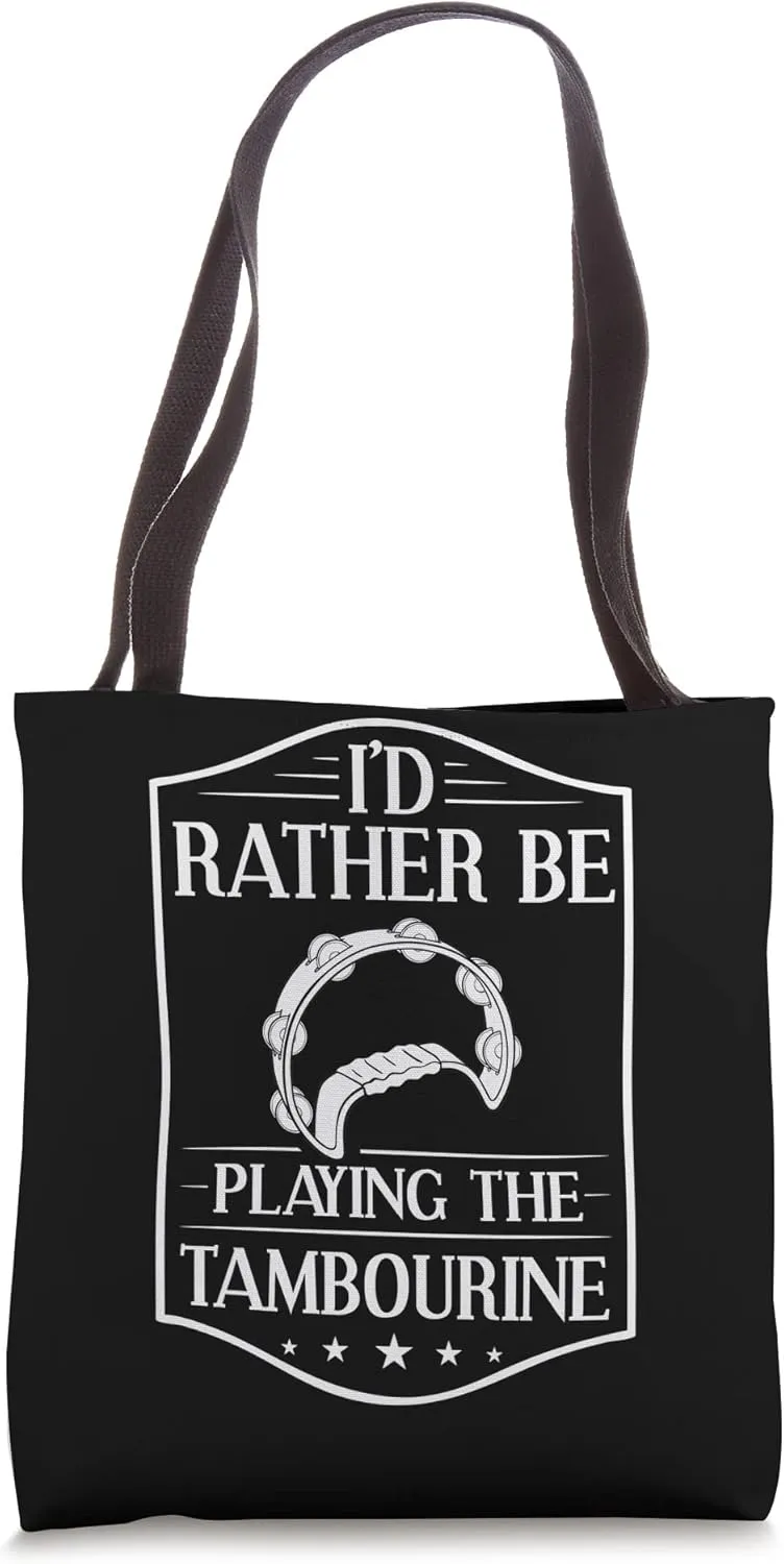 Tambourine Instrument Drum Player Music Beginner Lesson Tote Bag