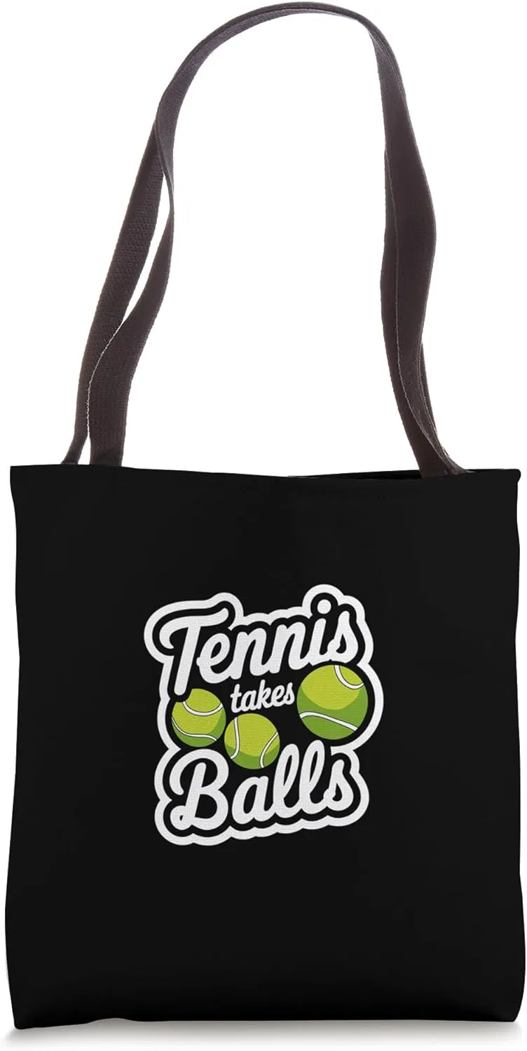 Tennis Takes Balls Sports Athlete Competitive |--- Tote Bag