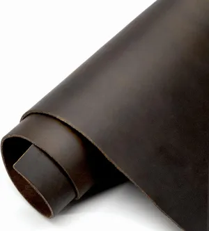 Thick Leather Sheets for Crafts Tooling Leather Square 1.8-2.1mm Full Grain Leather Pieces Genuine Cowhide Leather for Crafts Sewing Hobby Workshop Black Coffee, 12"x24"