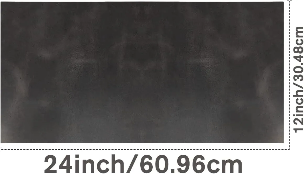 Thick Leather Sheets for Crafts Tooling Leather Square 1.8-2.1mm Full Grain Leather Pieces Genuine Cowhide Leather for Crafts Sewing Hobby Workshop Black Coffee, 12"x24"