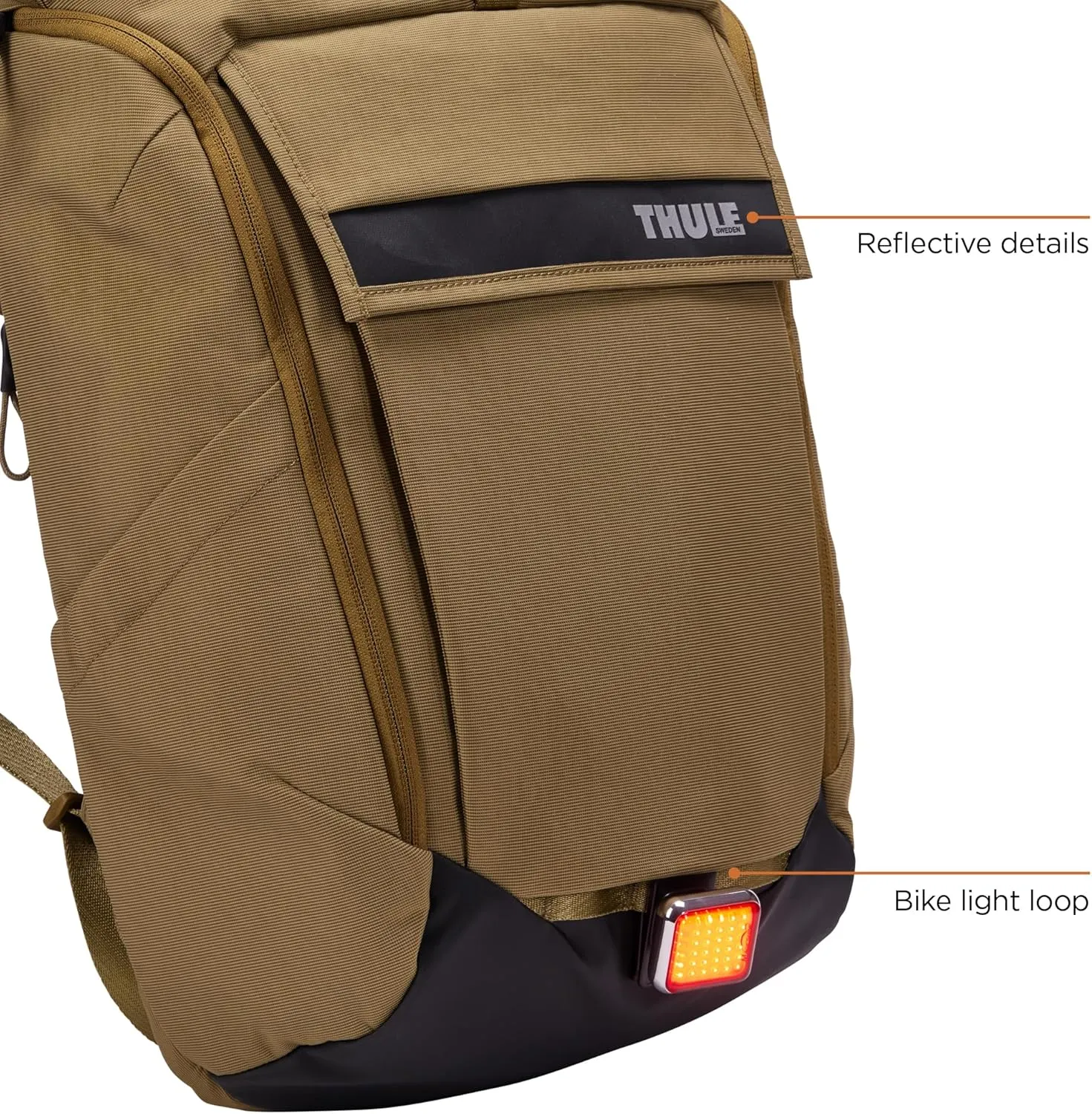 Thule Paramount 24L Backpack - Commuter Backpack with Padded Laptop Sleeve - Fits 16" laptops and 12" Tablets - Thoughtful Layout and Organization, Nutria