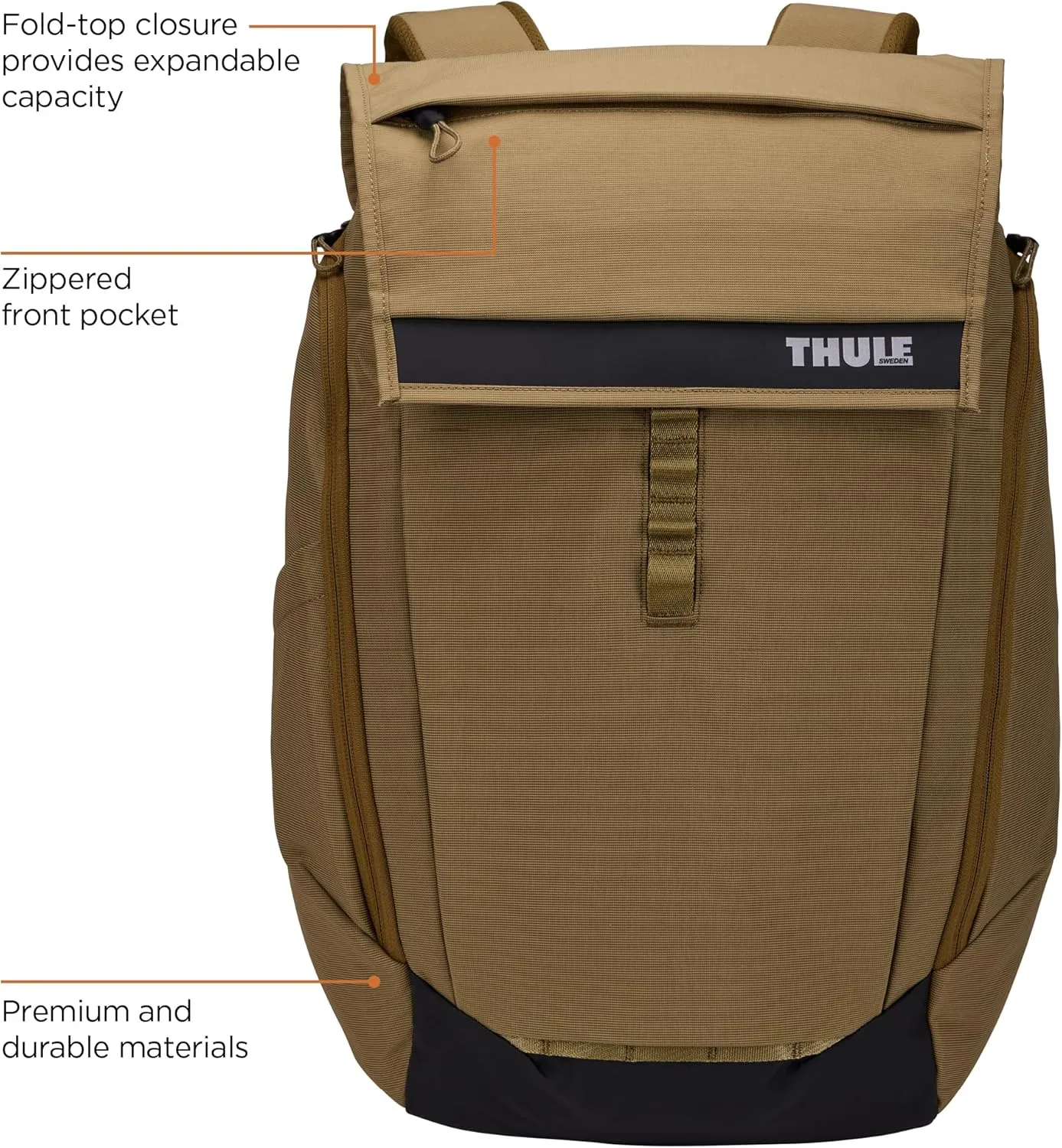 Thule Paramount 27L Backpack - Commuter Backpack - Fits 16" laptops, Nutria