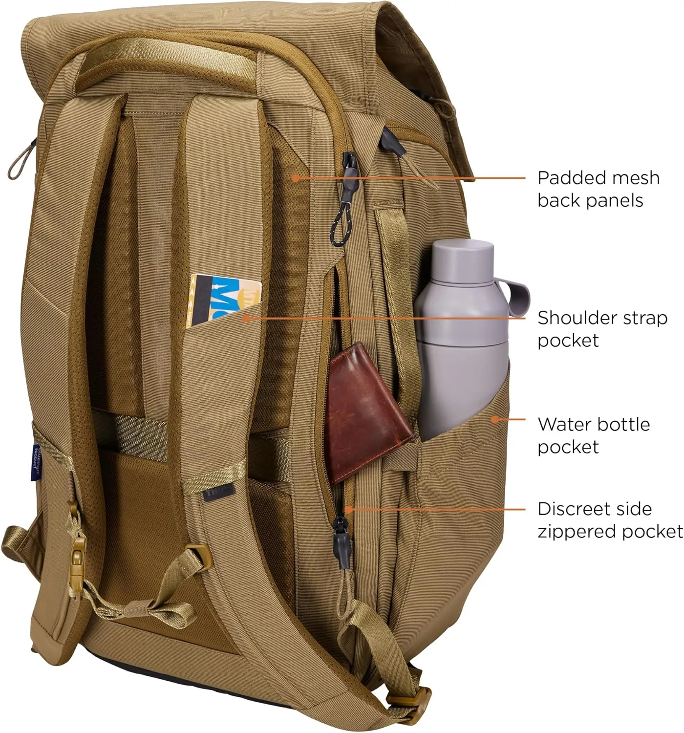 Thule Paramount 27L Backpack - Commuter Backpack - Fits 16" laptops, Nutria