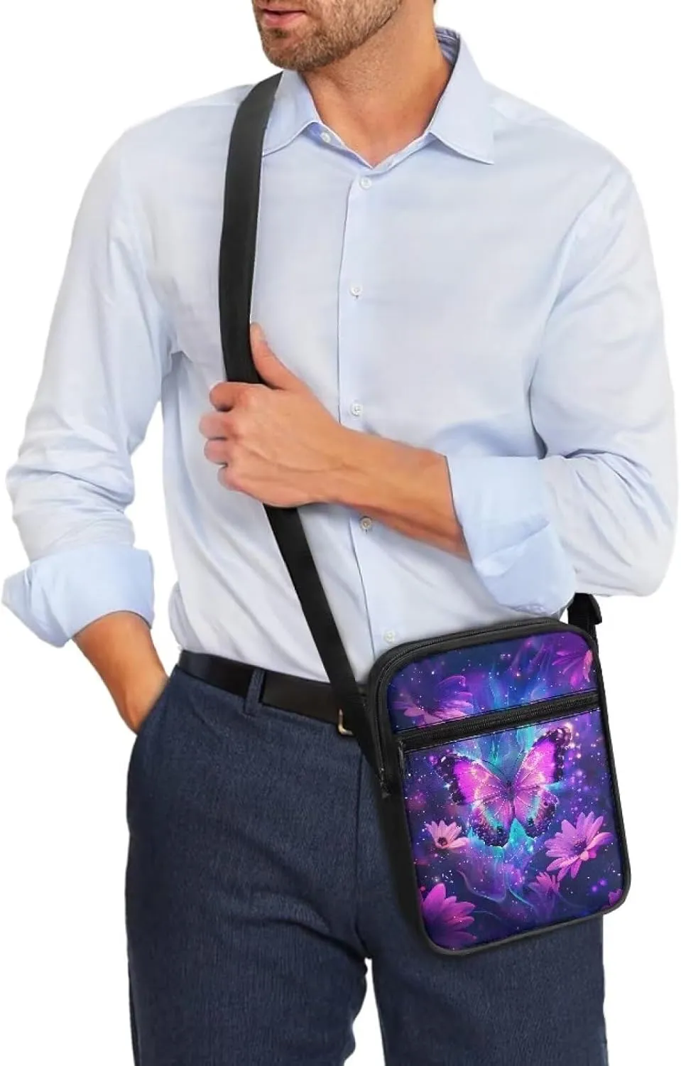 TODIYADDU Stylish Shoulder Bag for Women Men Fashion Messenger Bag Portable Handbags for Notebook Keys Cards Nice Chest Bag