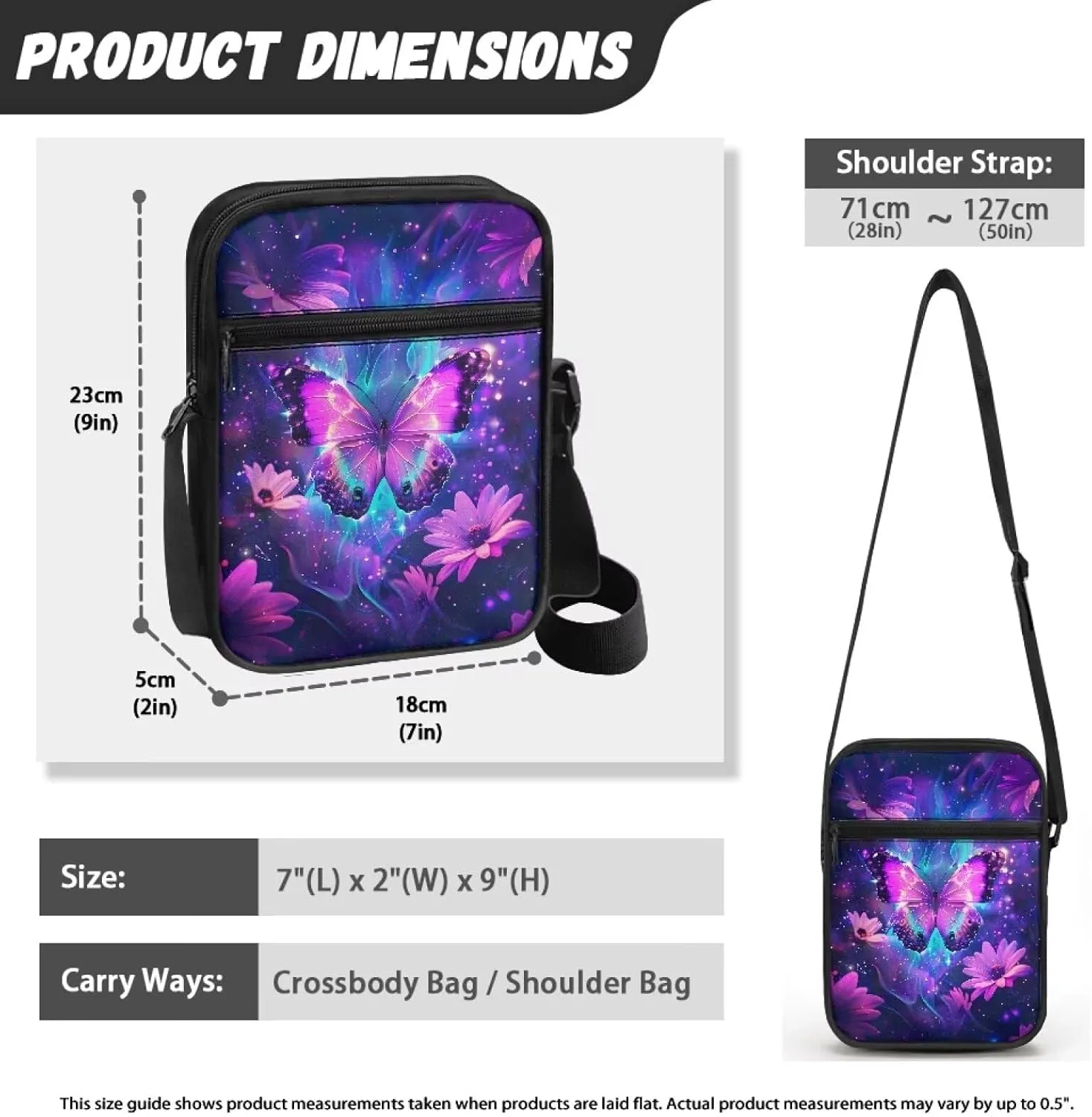 TODIYADDU Stylish Shoulder Bag for Women Men Fashion Messenger Bag Portable Handbags for Notebook Keys Cards Nice Chest Bag