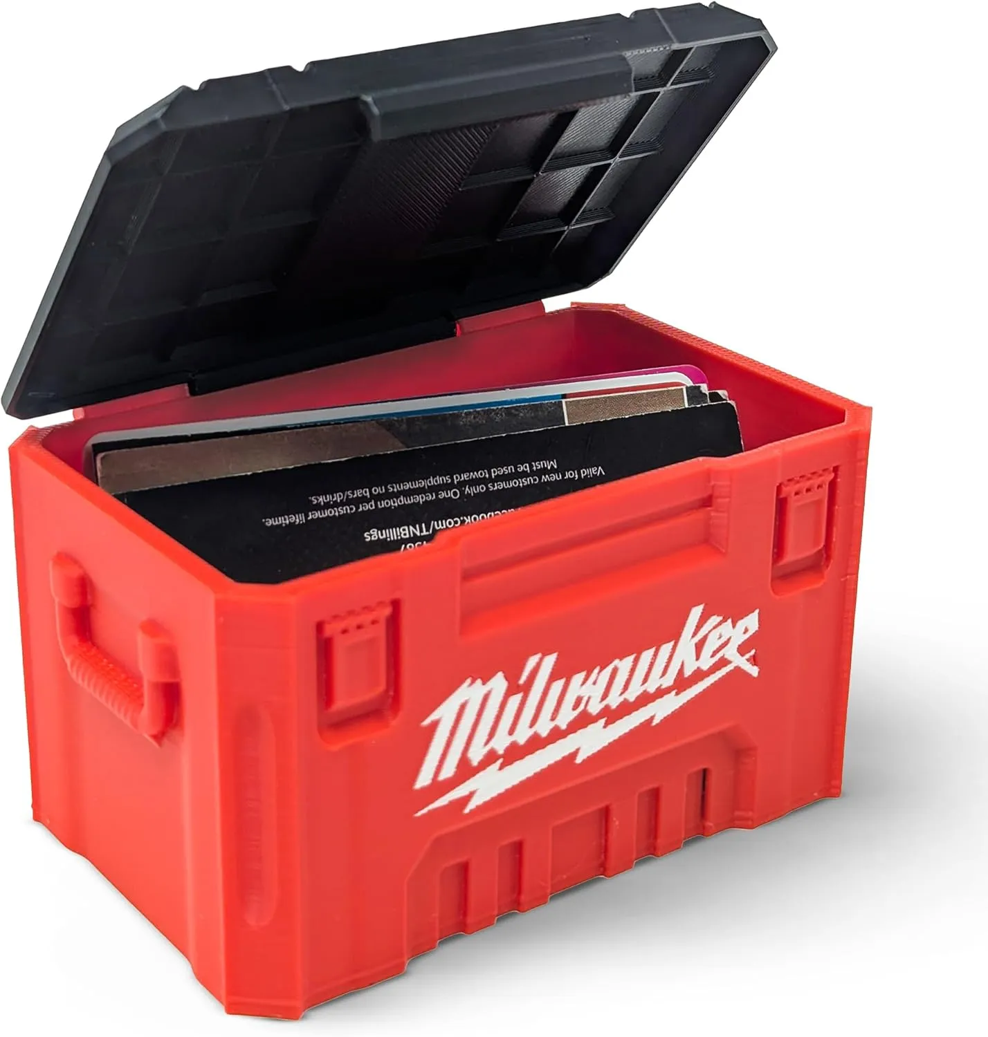 Tool Box Business Card Holder for Milwaukee Tools Enthusiasts - Durable Packout Design for Office and Workshop Organization - Professional and Functional