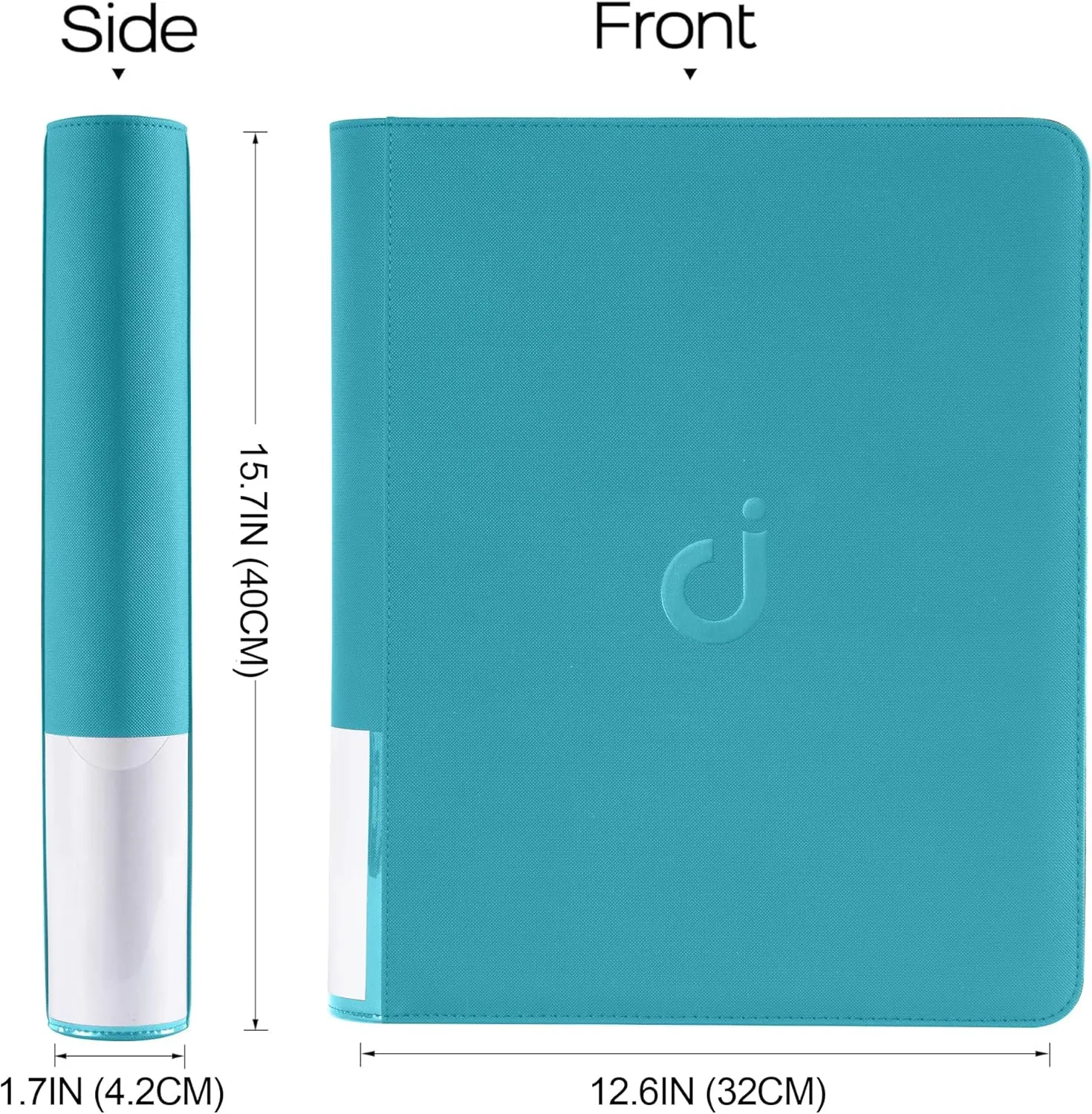 Toploader Binder, Holds 360 Top Loaders - 9-Pocket Top Loader Binder for 3" x 4" Rigid Card Holders for Trading Cards or Sports Cards, Model B - Classic Turquoise