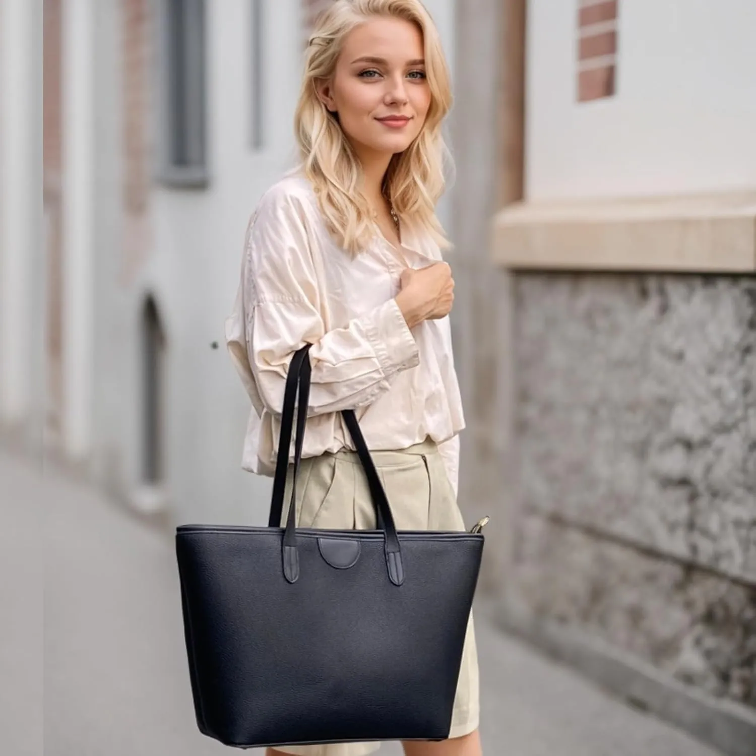 Tote Bag for Women Large Leather Work Bag Travel Shopping Shoulder Handbags 2025 Trendy