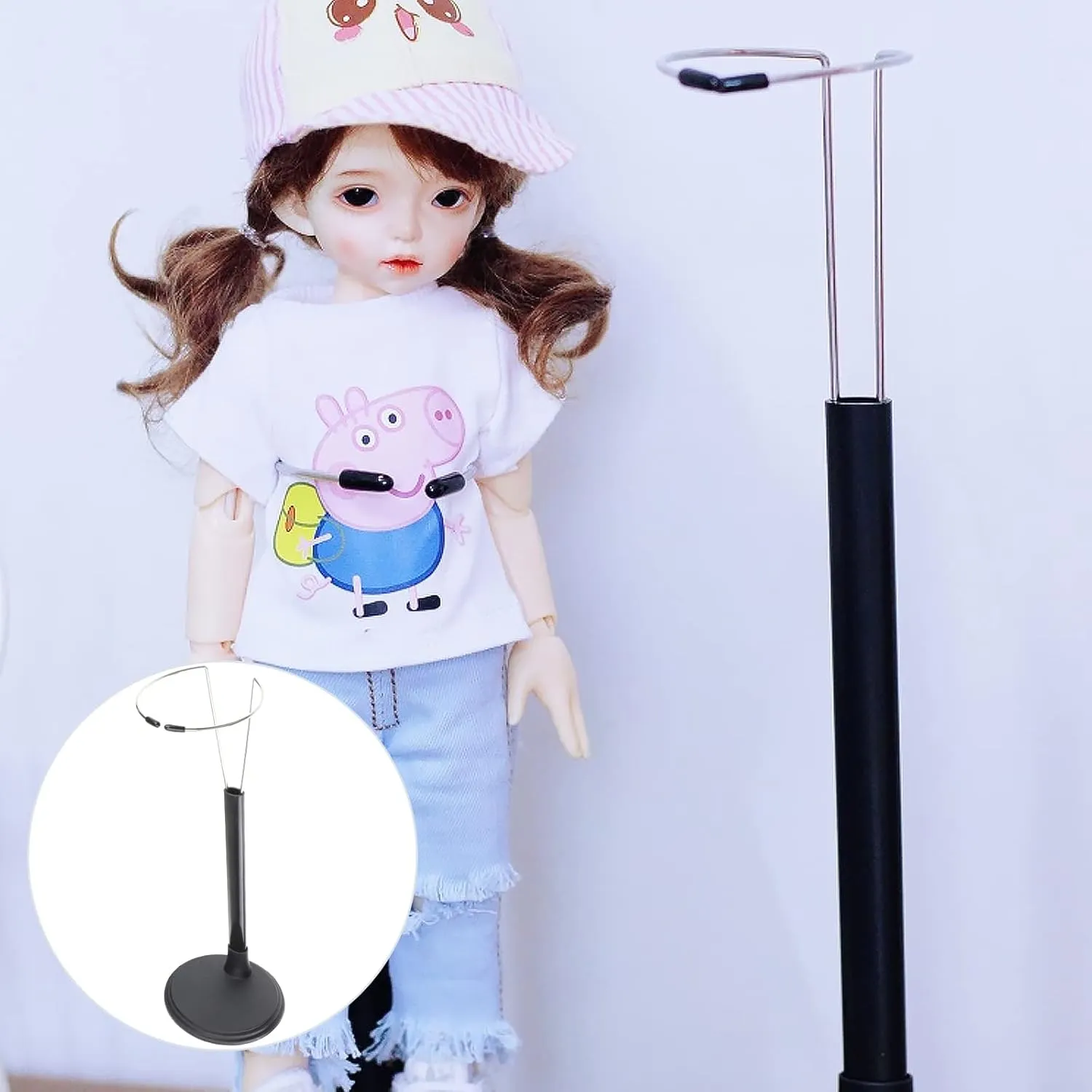 Toyvian Adjustable Stand: 4 Pcs Action Figure Support Bracket Model Display - Bear Doll Stand for 12 Inch Dolls Girls