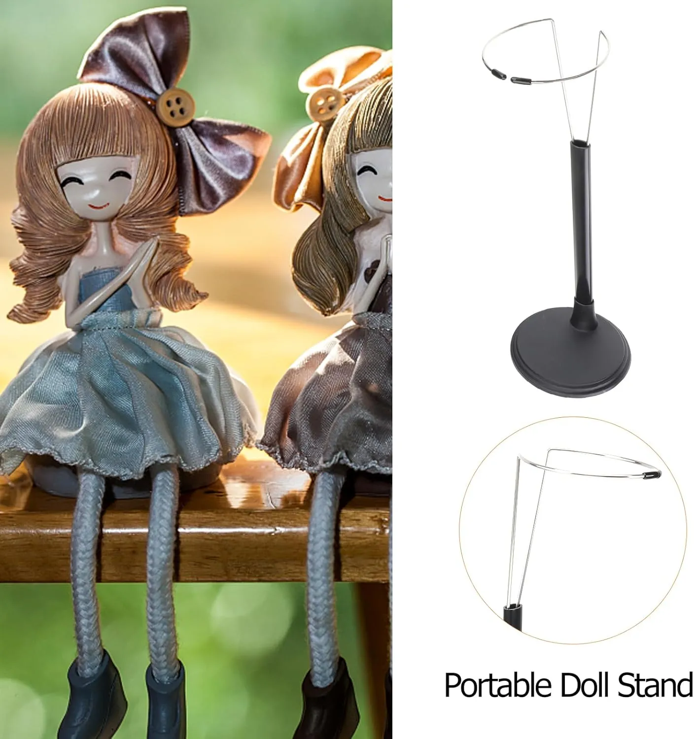 Toyvian Adjustable Stand: 4 Pcs Action Figure Support Bracket Model Display - Bear Doll Stand for 12 Inch Dolls Girls