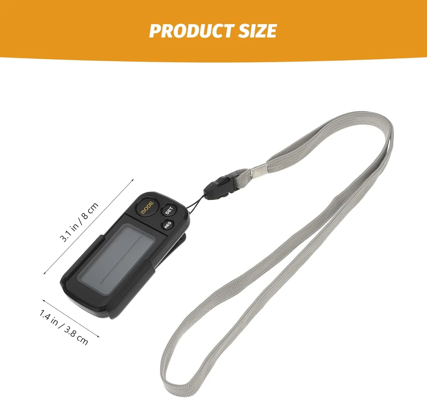 Toyvian Digital Pedometer with Sensor Technology Portable Clip Walking Tracker Easy Read Screen Lightweight and
