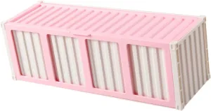 Trading Card Storage Box Collectible Card Bin with Display Window Deck Case for Childrens Day, Pink