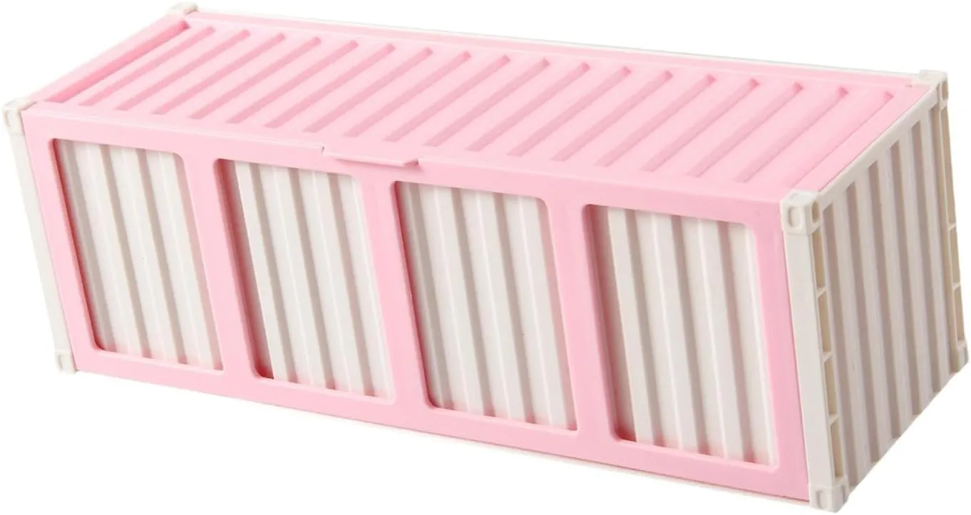 Trading Card Storage Box Collectible Card Bin with Display Window Deck Case for Childrens Day, Pink