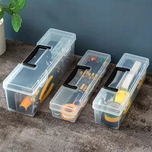 Transparent Plastic Portable Tool Storage Box