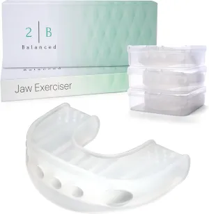 Transparent Silicone Jaw Exerciser - Non-Toxic & Free of Dyes - 3 Resistance Levels Jaw Trainer - Jaw Strengthener & Face Exerciser - Ideal Mewing Device and Jaw Training