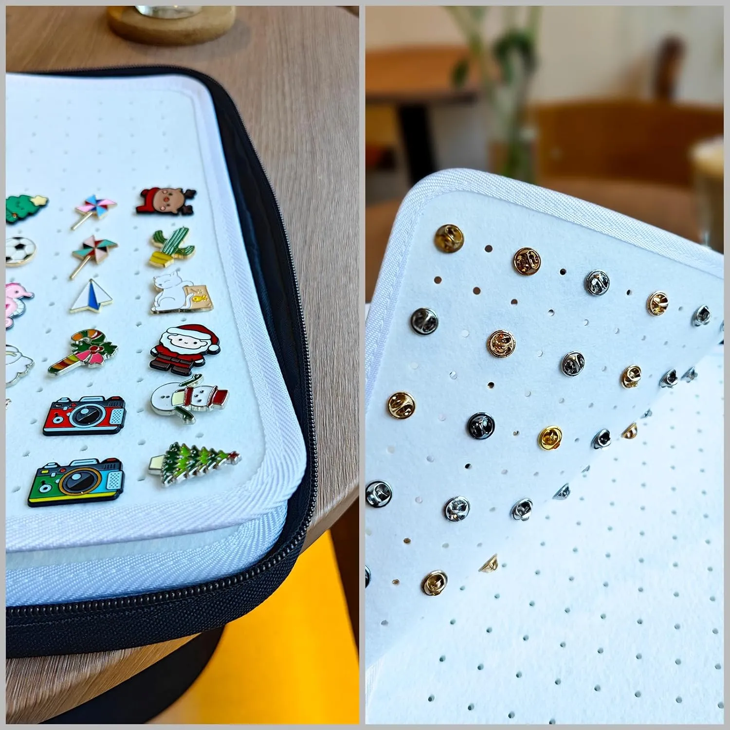 Transparenter Pin Books For Collectors, Enamel Pin Display Pages Pin Carrying Case, Travel Brooch Pins Display Bag(6 binder,Not Include any Accessories)