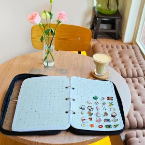 Transparenter Pin Books For Collectors, Enamel Pin Display Pages Pin Carrying Case, Travel Brooch Pins Display Bag(6 binder,Not Include any Accessories)