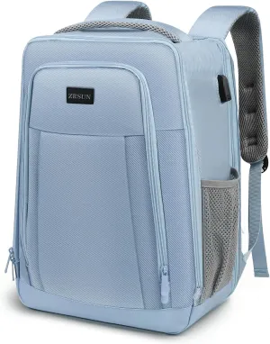 Travel Backpack, Business Anti Theft Slim Sturdy Laptops Backpack with USB Charging Port, Water Resistant College School Laptop Bag for Men & Women Fits 15.6 Inch Notebook(Blue)
