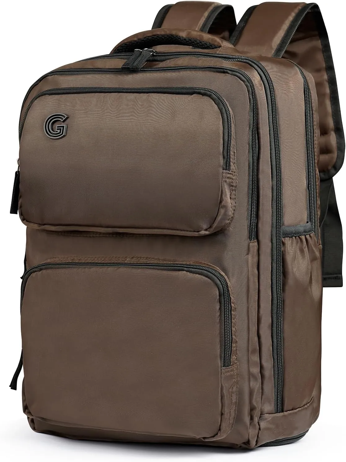 Travel Laptop Backpack, 17 inch Carry on Backpack Flight Approved. Full Closure Design and Separate Shoe Area. 8 Pockets Large Capacity. Khaki