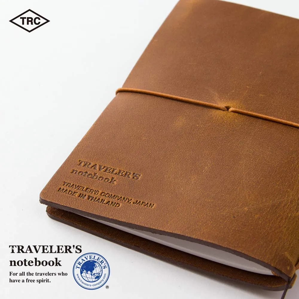 Traveler's Company Traveler's Notebook Starter Kit - Camel Leather - Passport Size