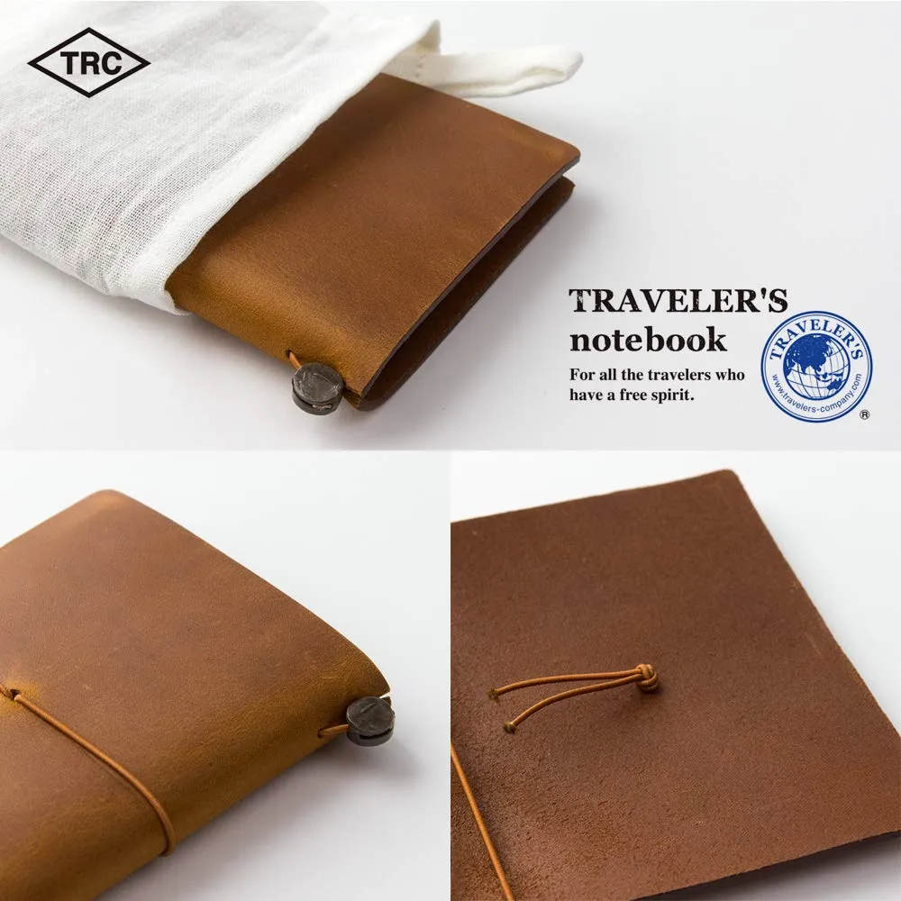 Traveler's Company Traveler's Notebook Starter Kit - Camel Leather - Passport Size