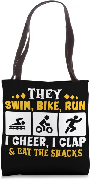 Triathlon Support Crew Triathlon Training Schedule Tote Bag
