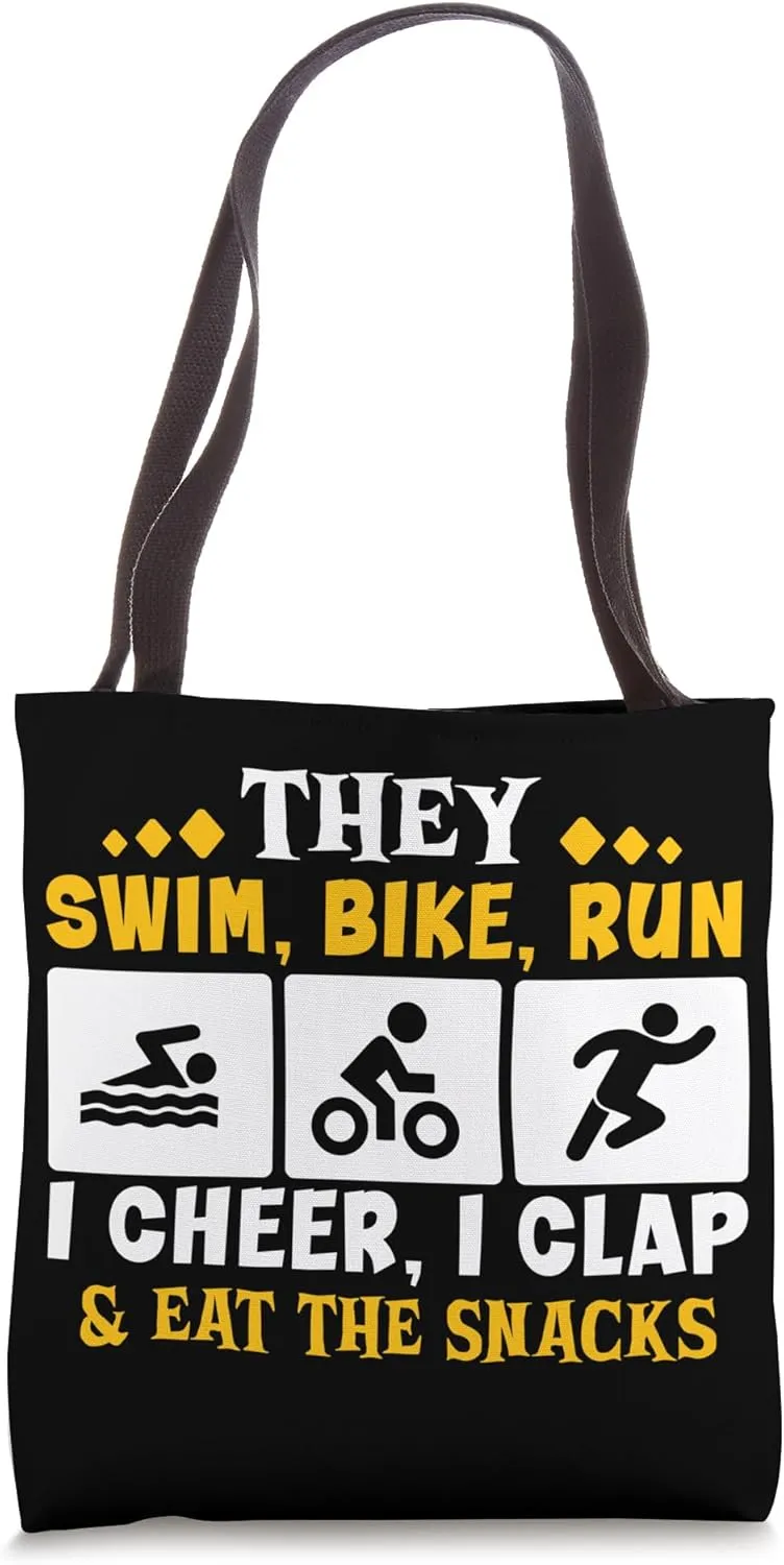 Triathlon Support Crew Triathlon Training Schedule Tote Bag