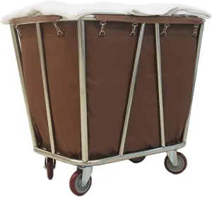 Trolley Cart Organiser Storage Rack Serving CartCart Commercial Heavy-Duty Rolling Laundry Sorter Cart On Wheels,Wheeled Hotel Trolley Bin with Removable Bag,Blue