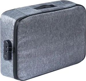 TROTY Waterproof Portable Home Lockable File Organizer, Document Bag, Legal Size Folder Certifications Storage (grey)