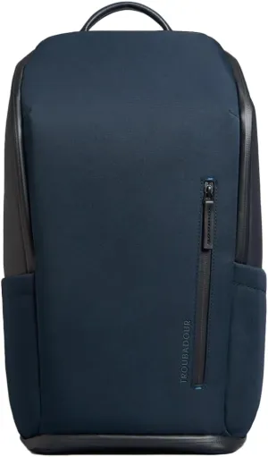 Troubadour Pioneer Backpack - Premium Waterproof Material with Ergonomic Comfort Straps for Travel - 17" Laptop Pocket - Men and Women - Large Ventilated Shoe Compartment - Navy
