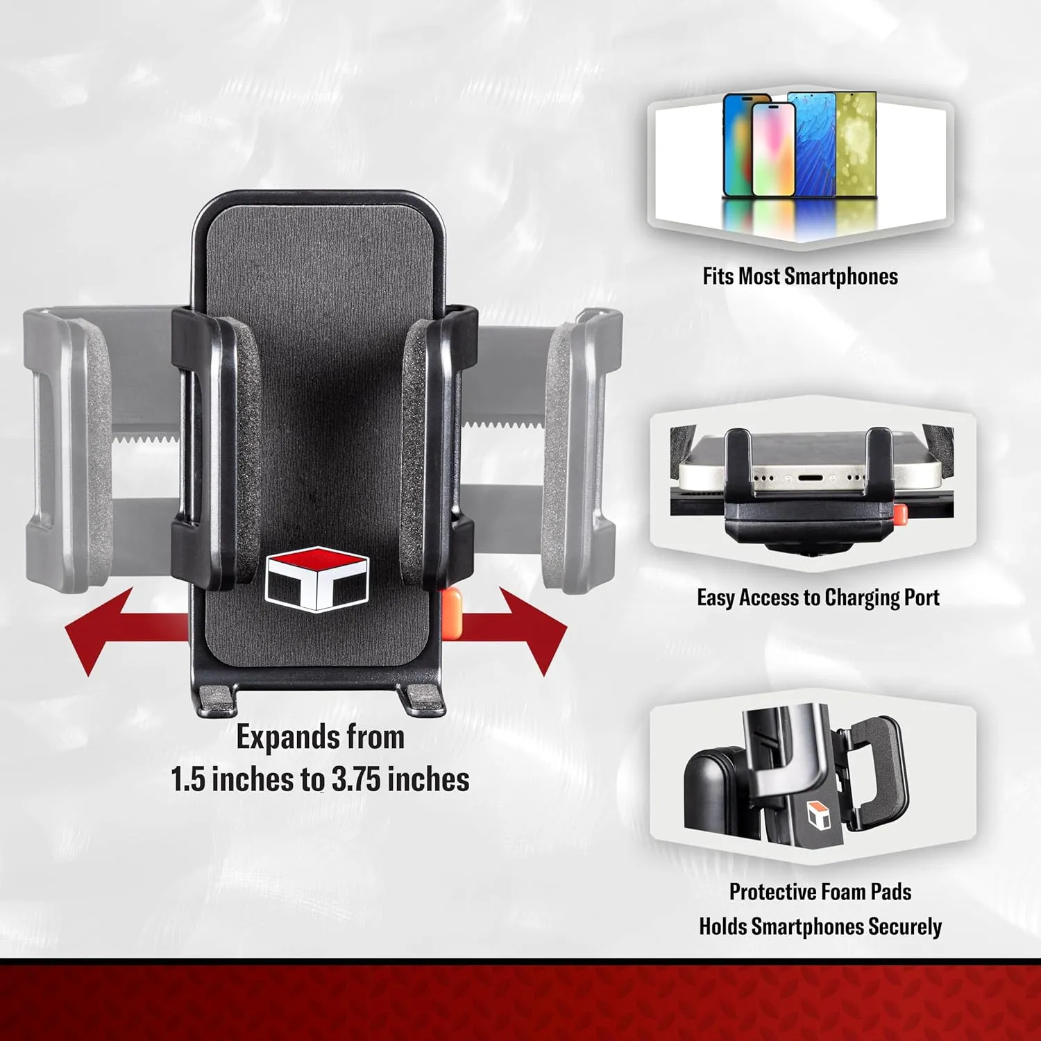 Tuff Tech Cradle Cup Mount Phone Holder, Universal Car Phone Holder