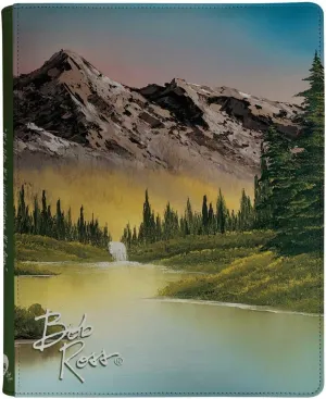 Ultra PRO - Bob Ross Mountain Retreat 9-Pocket Zippered PRO-Binder, Trading Card Collectors Organized Gaming Accessories Artistic Storage Premium Binder Bob Ross Art-Inspired Side-Loading Album