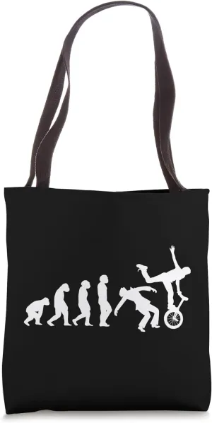 Unicycle Unicyclist cycling Bicycle Stunts Circus Unicycle Tote Bag