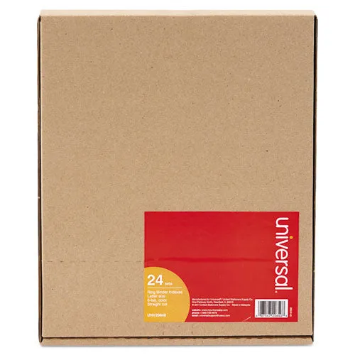 Universal® Insertable Tab Index, 8-Tab, 11 x 8.5, Buff, Assorted Tabs, 24 Sets