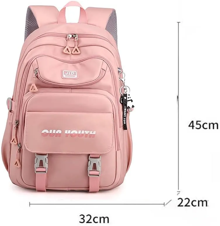 University Bookbag copmuter Daypack Backpack Outdoor Bag Waterproof Travel Notebook College Backpack for woman (Black)
