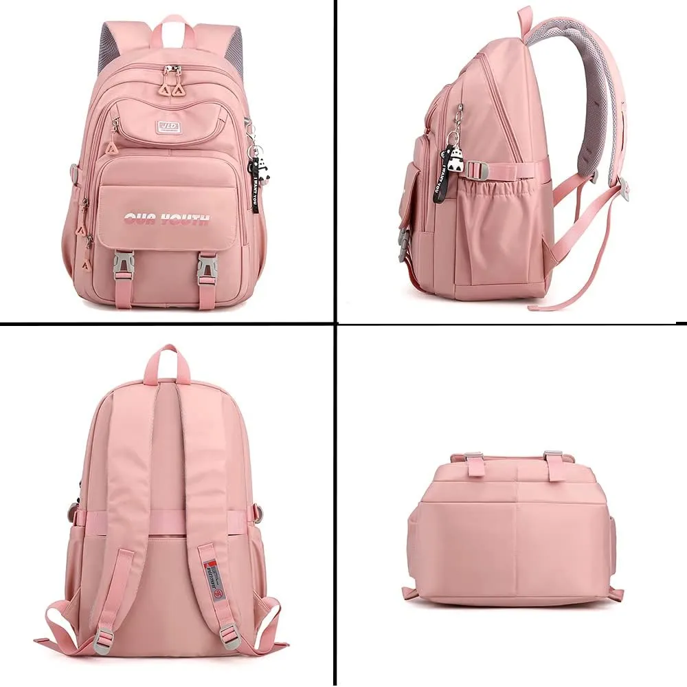 University Bookbag copmuter Daypack Backpack Outdoor Bag Waterproof Travel Notebook College Backpack for woman (Black)