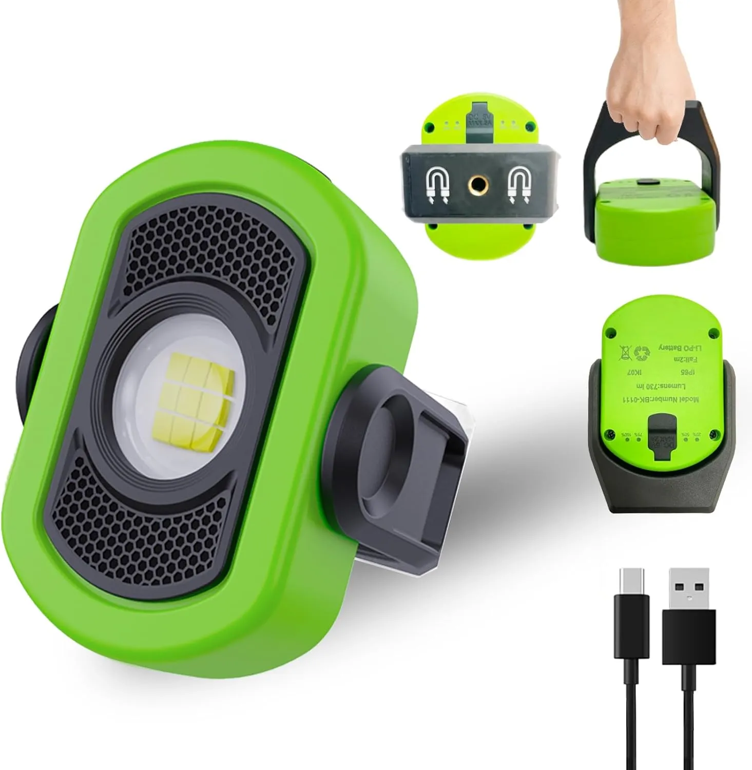 Upgrade 780 Lumens Little Cyclopia LED Rechargeable Work Light,2600mAh Magnetic Lights Rechargeable,USB Magnet Lights Rechargeable for Mechanics Workshop