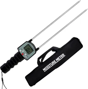 Upgrade TK100H Hay Moisture Tester,Portable Hay Moisture Meter with Bag,Hay Moisture Tester Probe for Forage,Leymus Chinensis,Pennisetum hydridum