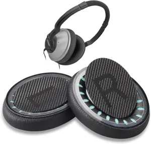 Upgraded Replacement Ear Pads Cushions for Bose Triport 1 (TP-1), Triport 1A (TP-1A), Around-Ear 1 (AE1) Headphones, Thicker, No Wrinkles on Sides, Black