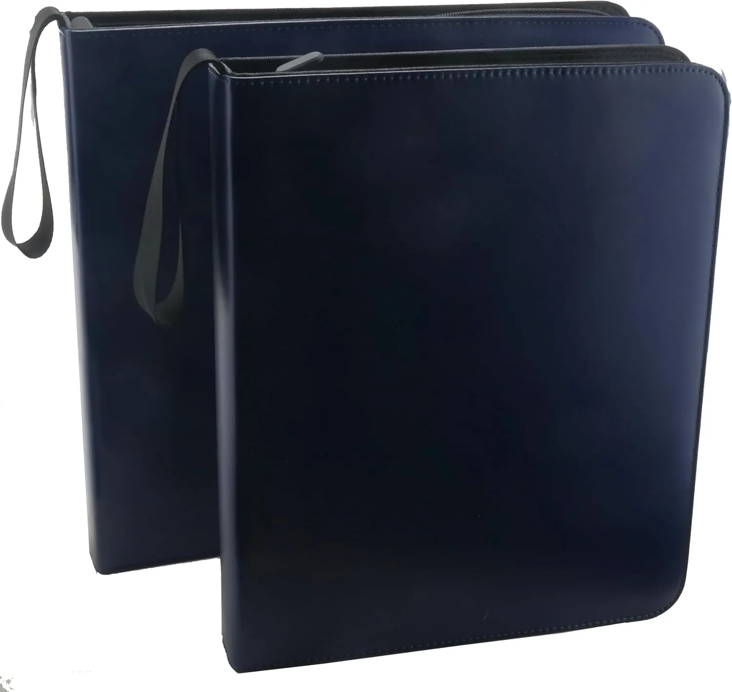 Ursae Minoris 3 D-Ring Standard Format Zipper Binder for Coins, Trading Cards, Stamps, Currency, Bank Notes, Documents, and Other Collectibles - Dark Blue
