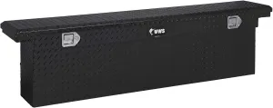 UWS EC10882 72-Inch Gloss Black Heavy-Wall Aluminum Deep Slim Truck Tool Box with Low Profile, RigidCore Lid