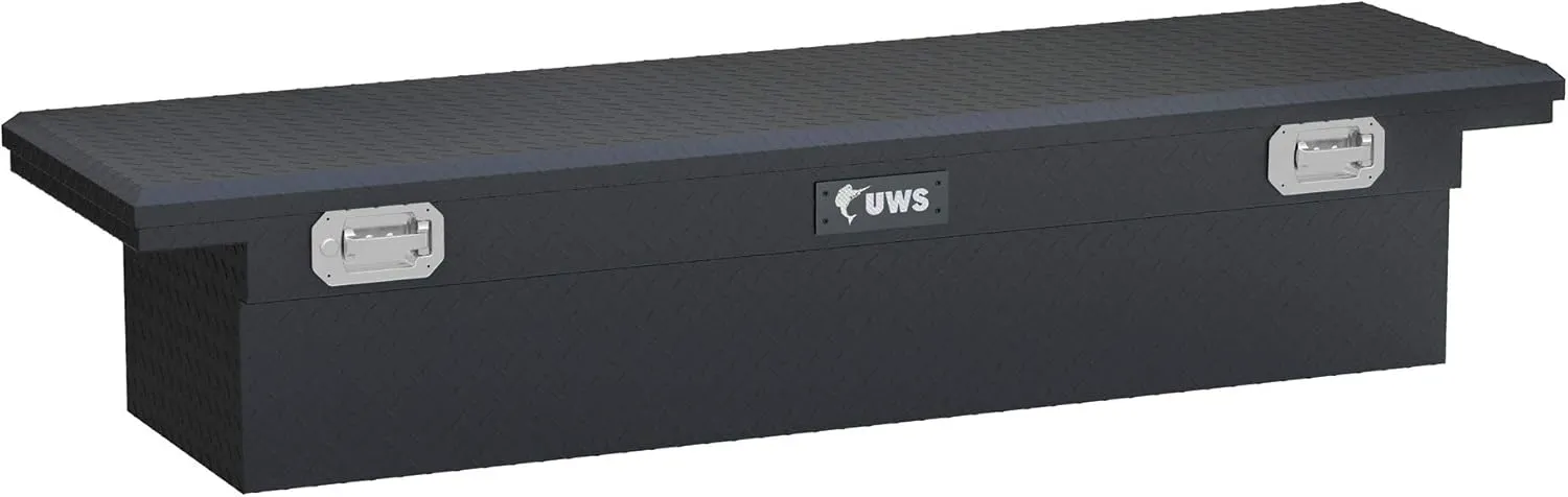 UWS TBS-72-LP-PH-MB Pull Handle 72-Inch Matte Black Aluminum Truck Tool Box with Low Profile