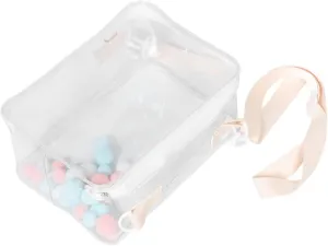 Vaguelly Figure Display Bag Strap Portable Small Doll Storage Hanging Organizer Zipper Closure Dustproof Case for Boxes Dolls Mini Figures