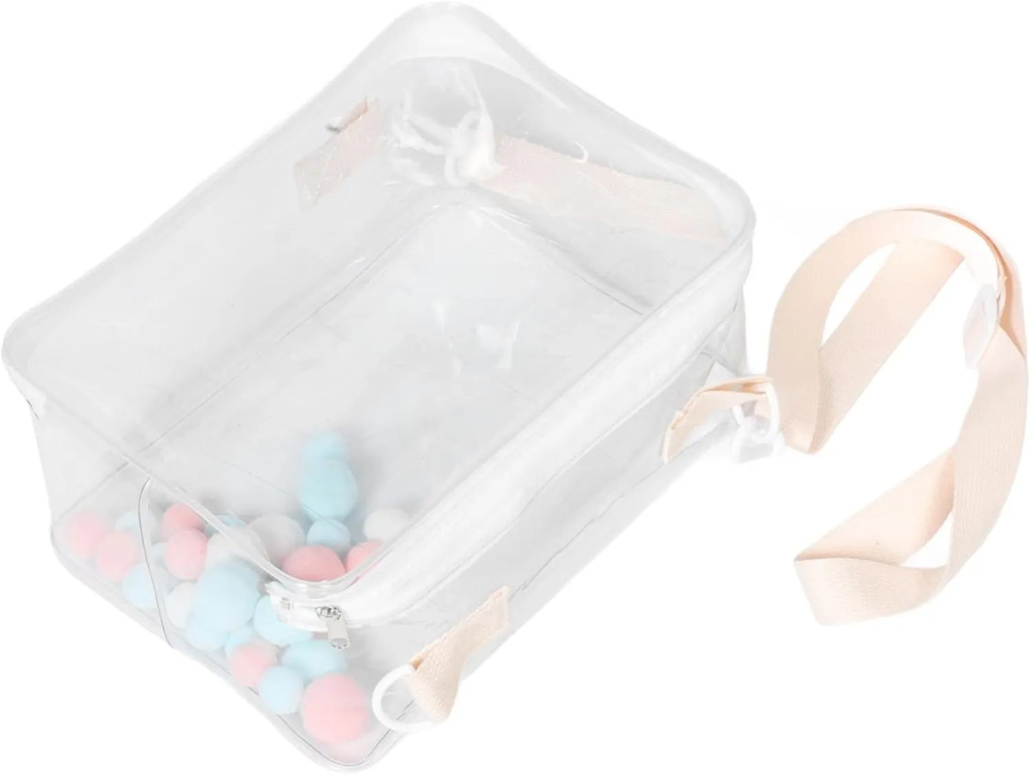 Vaguelly Figure Display Bag Strap Portable Small Doll Storage Hanging Organizer Zipper Closure Dustproof Case for Boxes Dolls Mini Figures