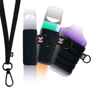 Vape Holder, Perfect Fit, Lanyard and Wristband, High-Strength Elastic Holder, 1 Pcs Elastic Holder (Lanyard, Slim Black, Large)