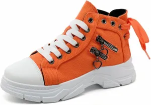VAXAV Women's Lightweight High Top Platform Canvas Sneakers Breathable Walking Shoes