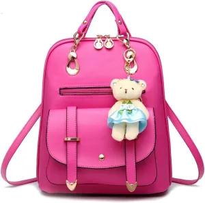 Vegan Leather Purse Backpack Mini Women Fashion Quilted Small Size Shoulder Bag